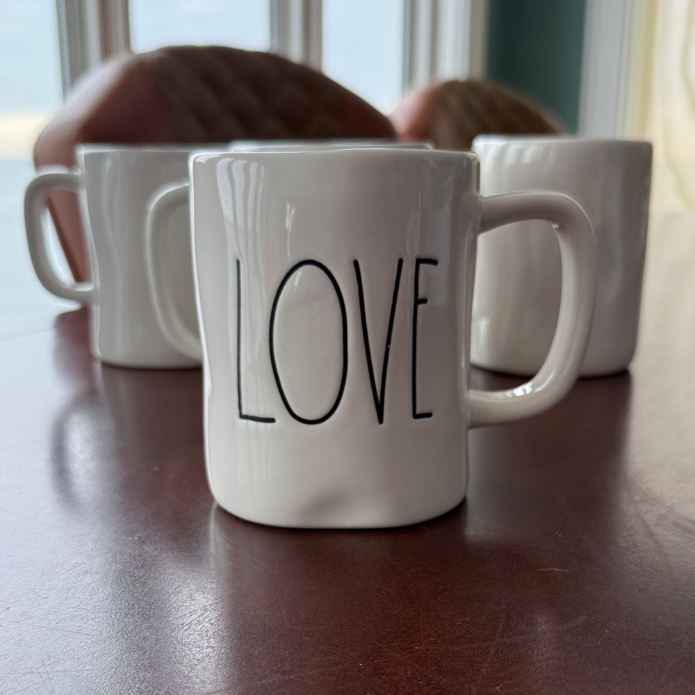 Rae Dunn White 'LOVE' Mug